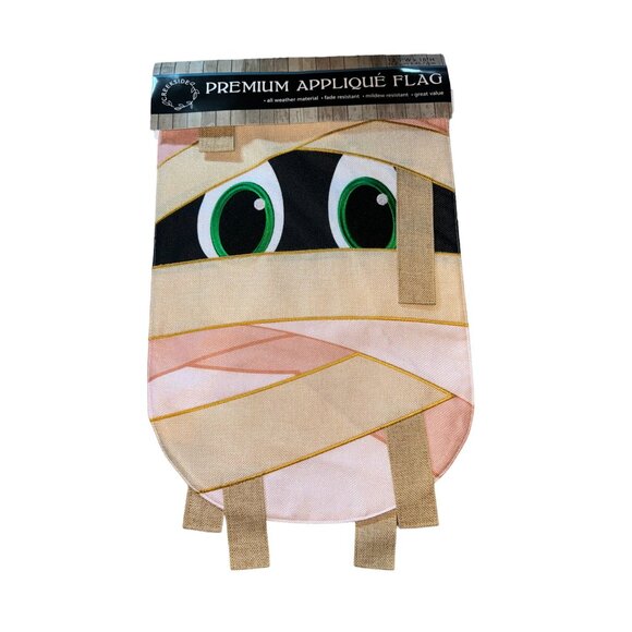 Creekside Other - Halloween Mummy Garden Flag 12.5" x 18" Weather Fade Resistant  Appliqué